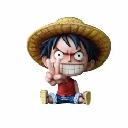 4 "Цельная соломенная шляпа Пираты дьявол фрукты обезьяна D. Luffy мини доверие Versio ПВХ фигурка Коллекционная модель игрушки