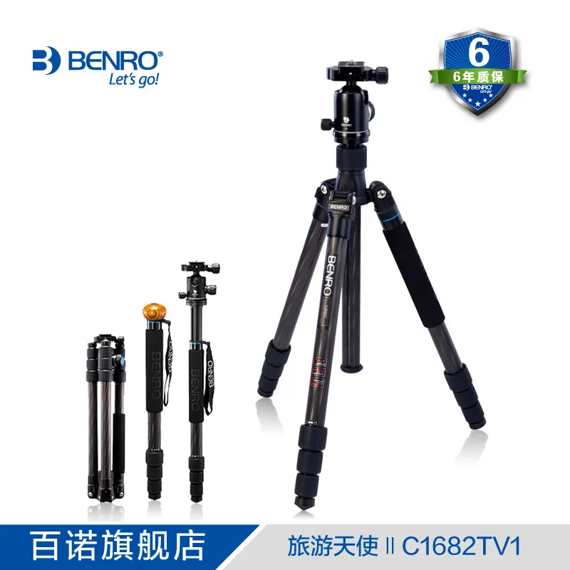 Штатив Benro C1682TV1 карбоновые волоконные штативы монопод для камеры с шаровой
