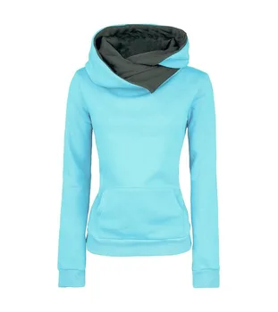 Spring Autumn Winter Women Casual Solid Hoodies Unisex Lapel Hooded New Sweatshirts Pullovers Turn-down Collar WBA0010