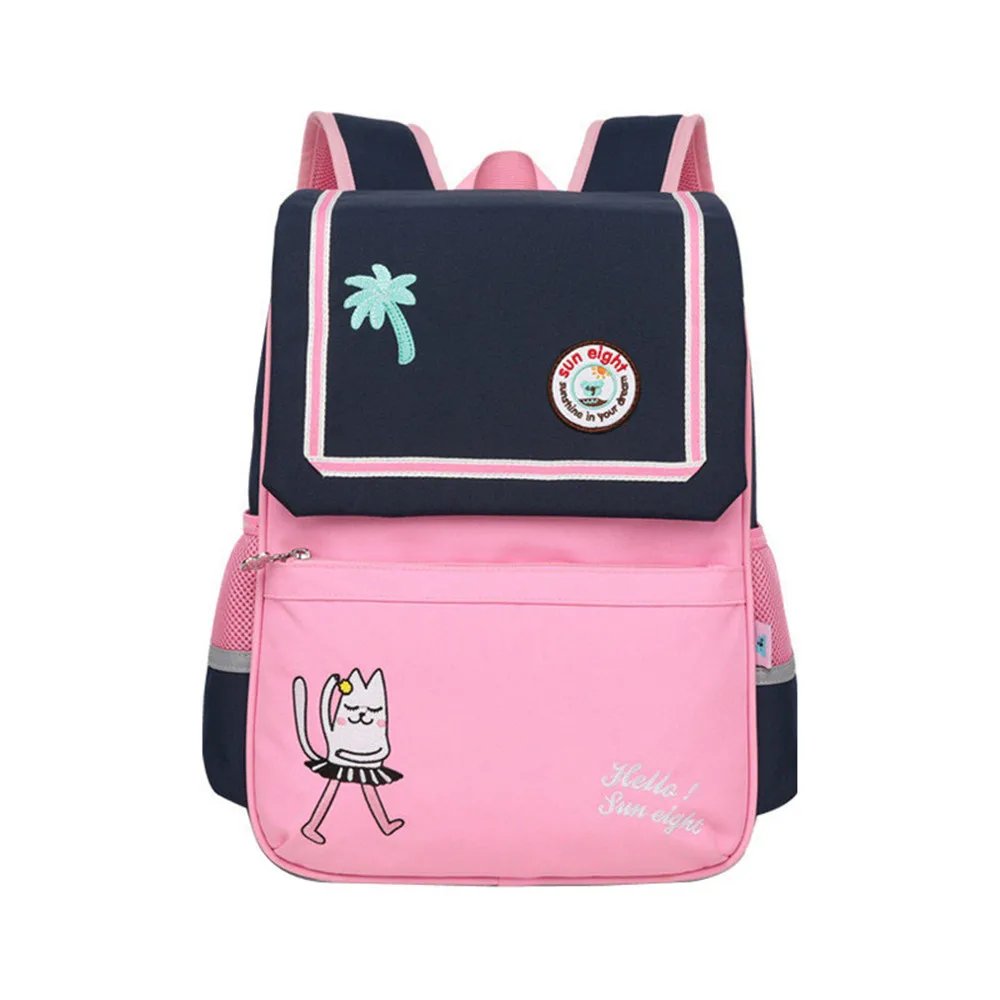 pink black Детские школьные сумки для девочек и мальчиков, школьный ранец для детей, рюкзаки для начальной школы, mochila infantil - Цвет: pink black