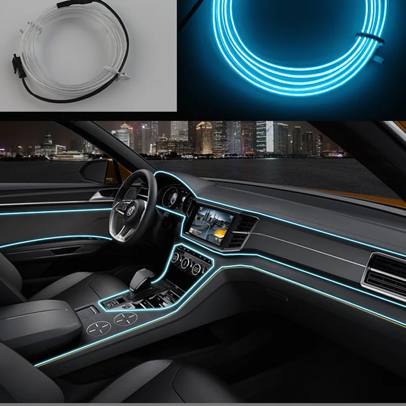 

Car shape 3 meters flexible neon with interior lights trim cold light 12v for Honda CRV Accord Odeysey Crosstour FIT Jazz City