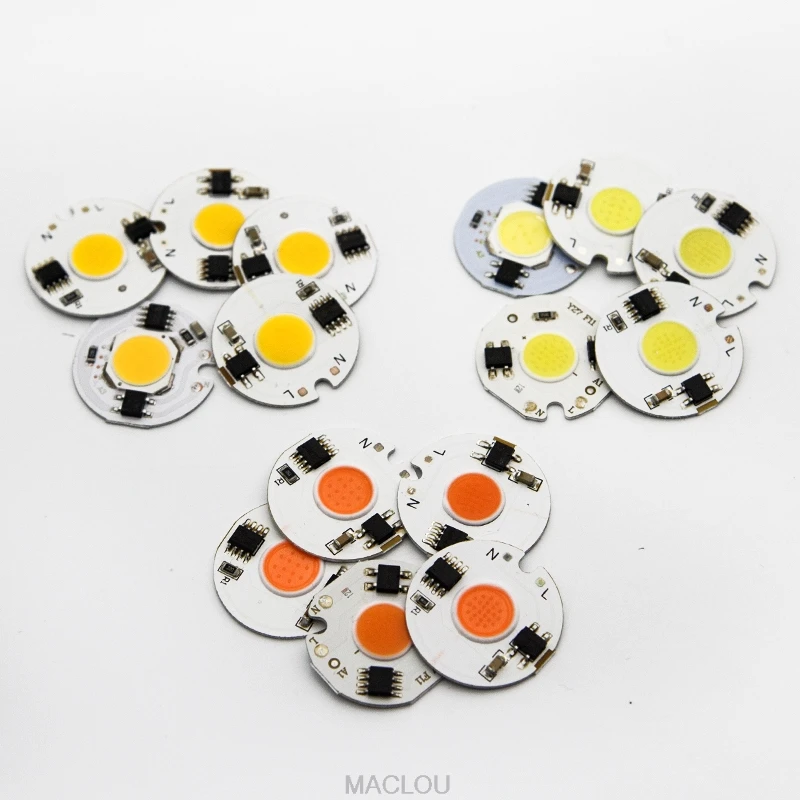 Светодиодный чип COB AC 220 3 Вт 5 7 9 12 Smart IC высокая мощность энергосберегающий Cob