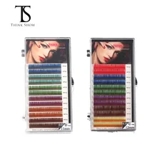 Цветные накладные ресницы THINKSHOW C D Curl, Индивидуальные ресницы радужных цветов, накладные ресницы для наращивания, норковые ресницы Cilio