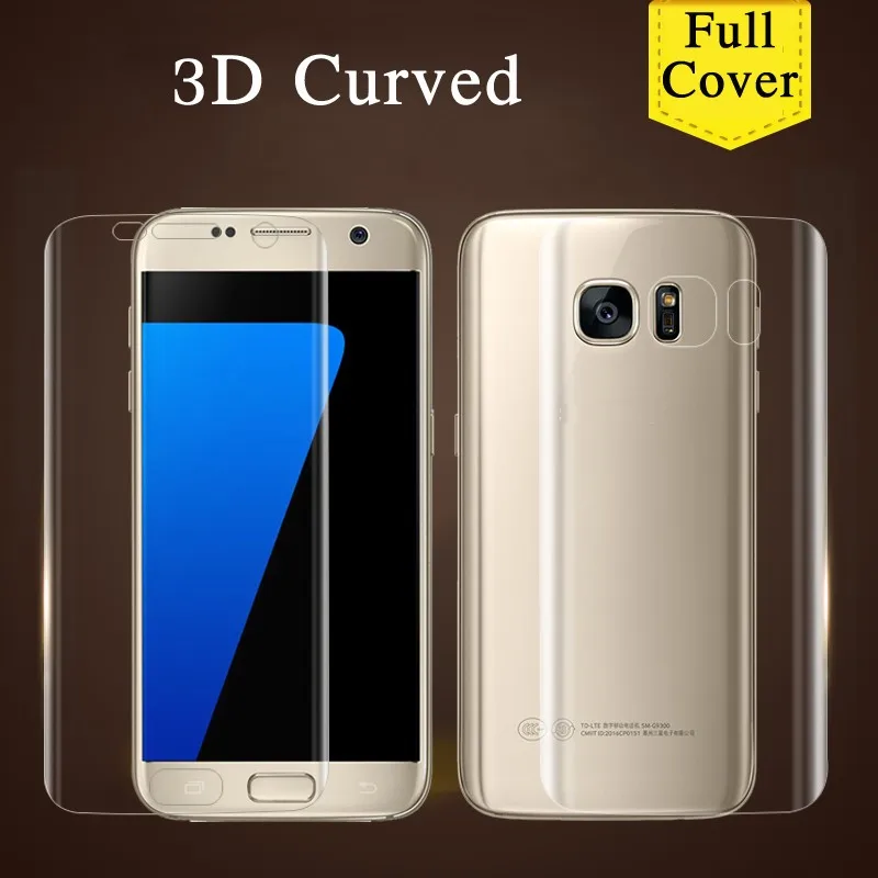

NEWEST Clear 3D Curved Soft PET Full Cover Front Back Screen Protector Film For Samsung Galaxy S7 Edge S8 S9 Plus Note 8 7 FE