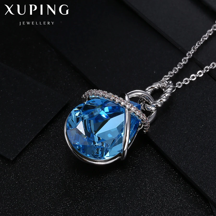 Xuping, Модный кулон, высокое качество, кристаллы от Swarovski, капля воды, подвеска, ожерелья,, для женщин, подарок, M26-43462