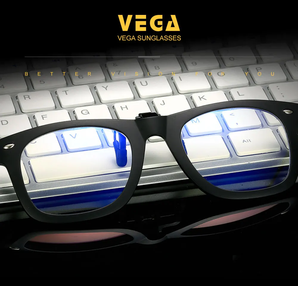 VEGA анти голубой свет клип на солнцезащитные очки над солнцезащитные очки поляризационные женщины мужчины флип-вверх подходят над компьютером очки 237