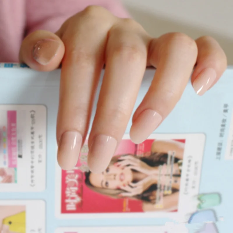 24 шт блестящие черные овальные короткие накладные ногти Kawaii прозрачные закругленные накладные ногти для девочек, прессованные ногти, средние накладные ногти - Цвет: p20-1
