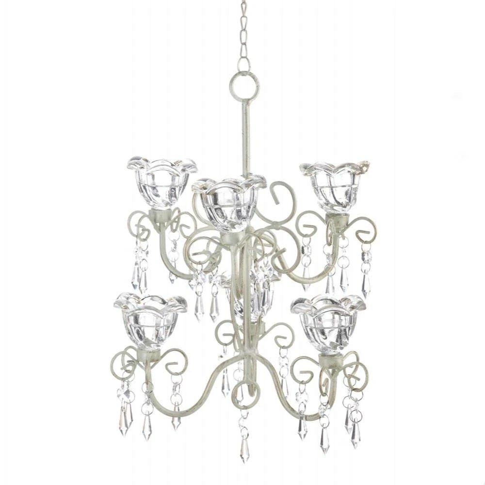Crystal Blooms Double Chandelier