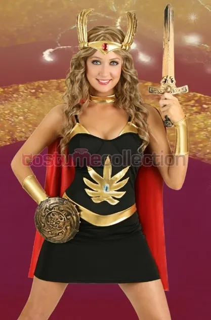HeMan Superhero She-Ra Ladies Fancy Dress Costume Party Outfit