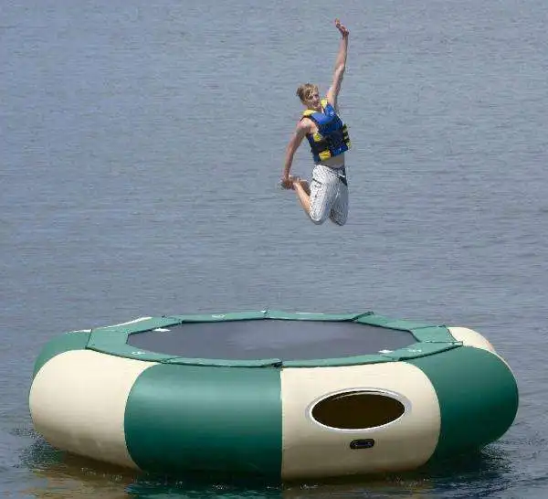 

2019 Free shipping water trampoline 2M diameter 0.6mm PVC inflatable trampoline or inflatable bouncer water park used