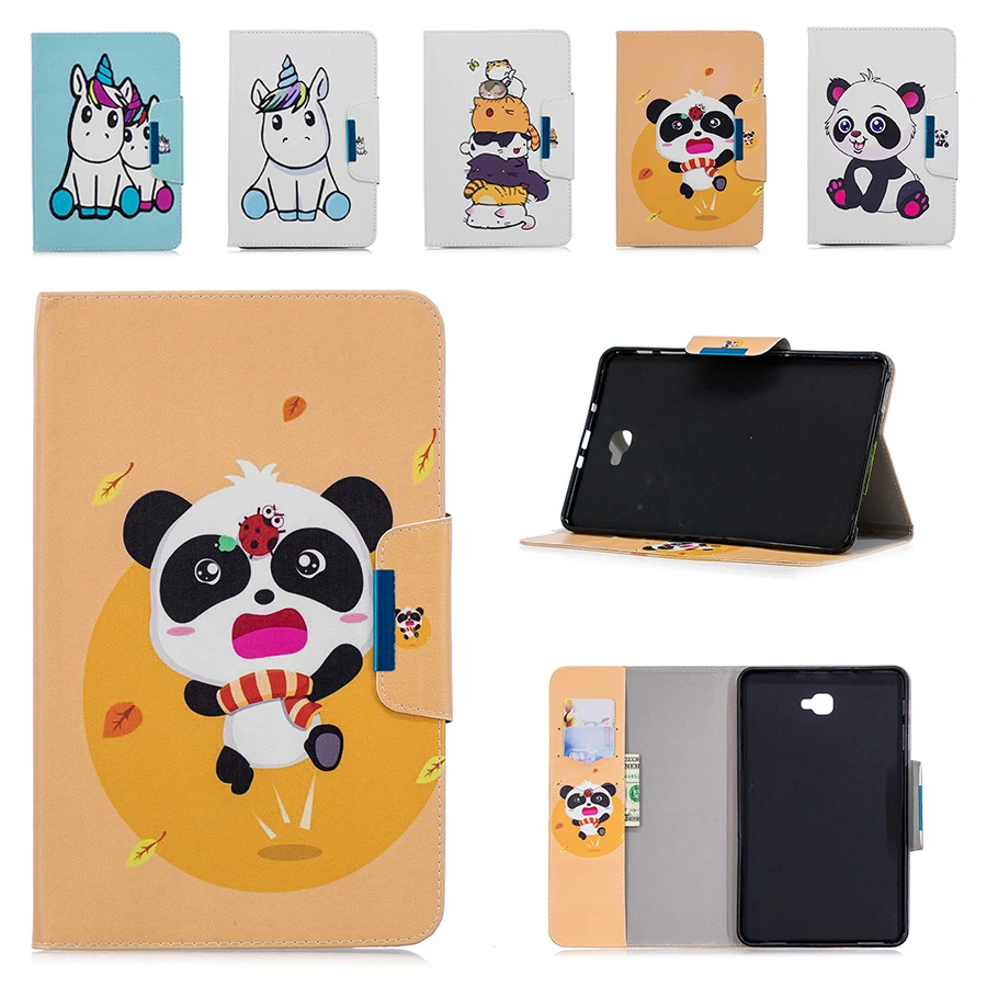For Samsung Galaxy TabA A6 10.1 Case 2016 SM T580 T585 T580N Flip Stand PU Leather Tablet Cover Tab A | Компьютеры и офис