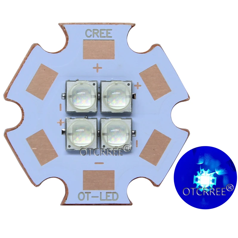 Cree XPG3 XP-G3 3V 6V 12V4Chips 10W-24W High Power LED Emitter Cool White / Warm White / Neutral White Colors on 20mm Copper PCB