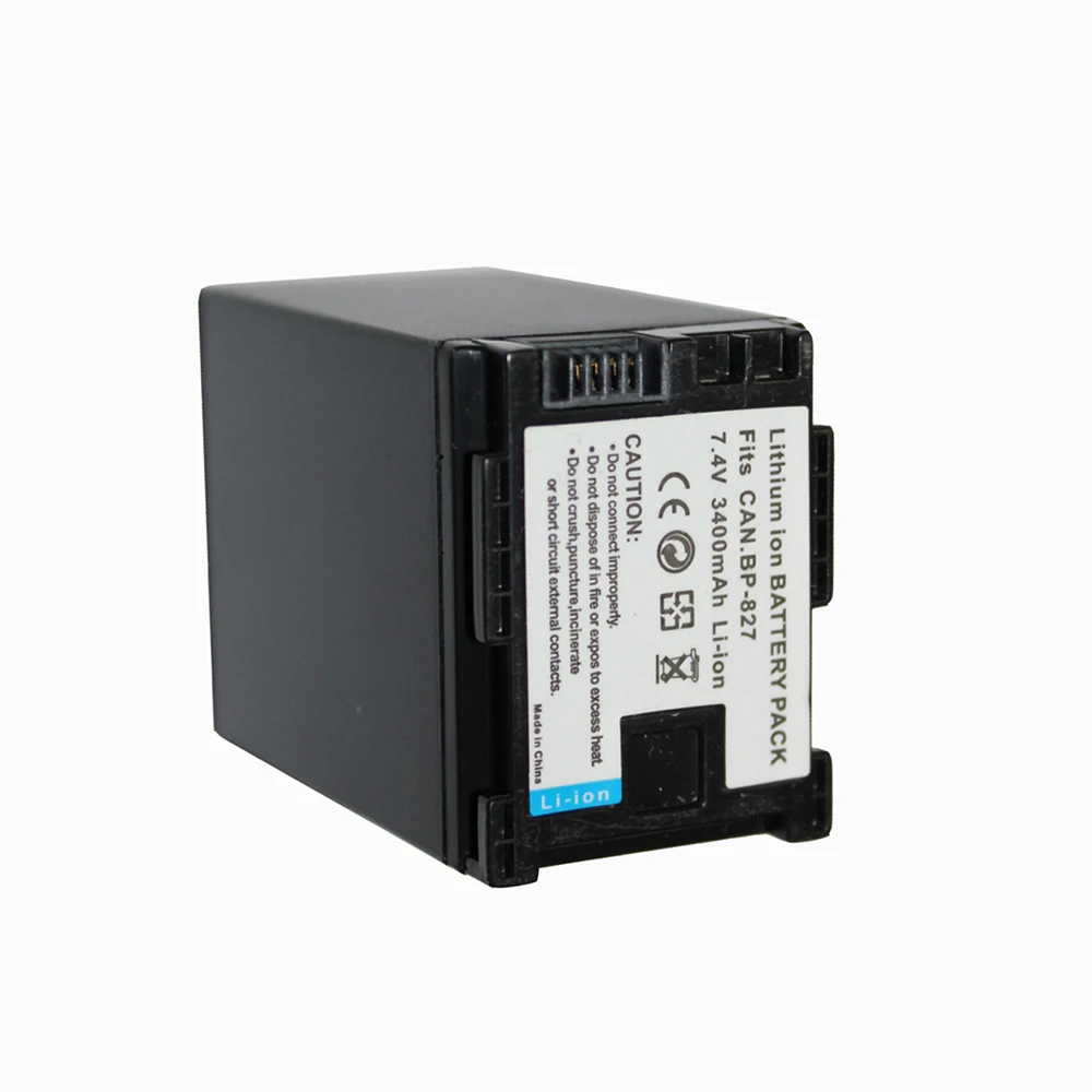 7,4 V 3400mAh BP-827 BP 827 BP 827 Сменный аккумулятор для камеры CANON HF20 HF21 HF S11 HF S10 HF11