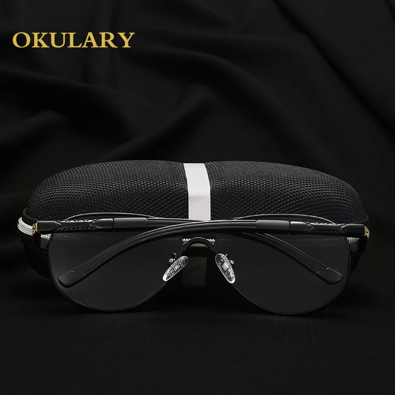 Comprar 2018 hombres Oval polarizadas espejo gafas de sol gafas negro marrón Color azul UV400 con caja