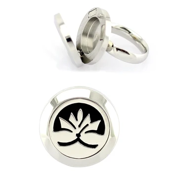 

2017 New 20mm Stainless Steel Hollow Different Flowers Round Aromatherapy/Essential Oil Diffuser Perfume Locket Rings