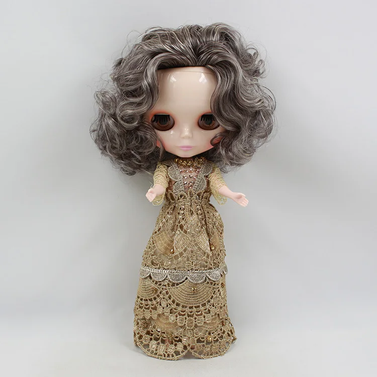 Наряды для куклы Blyth цельное Золотое длинное платье для великолепного костюма для 1/6 azone BJD pullip licca