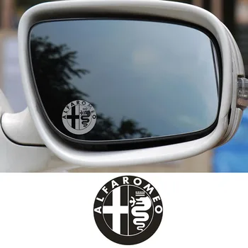

2pcs Alfa Romeo Badge Glass Effect Car Styling Wing Mirror Decal Stickers #0113