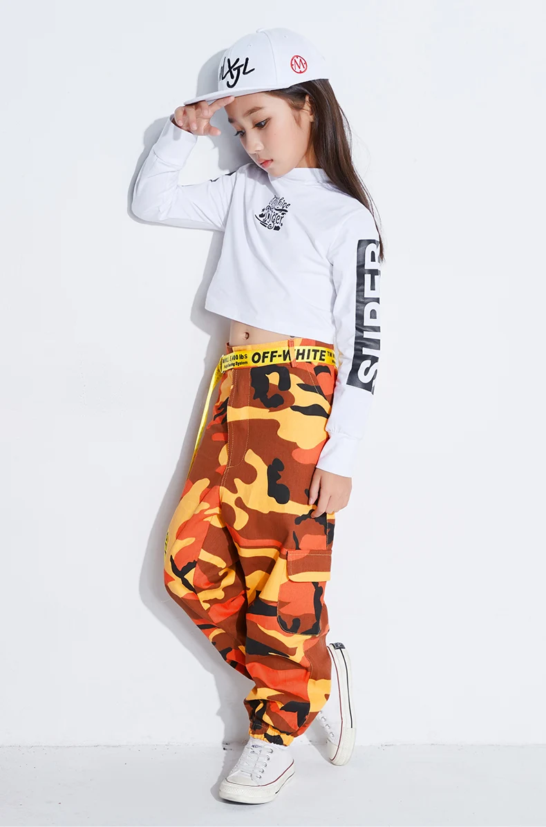 orange camo pants kids