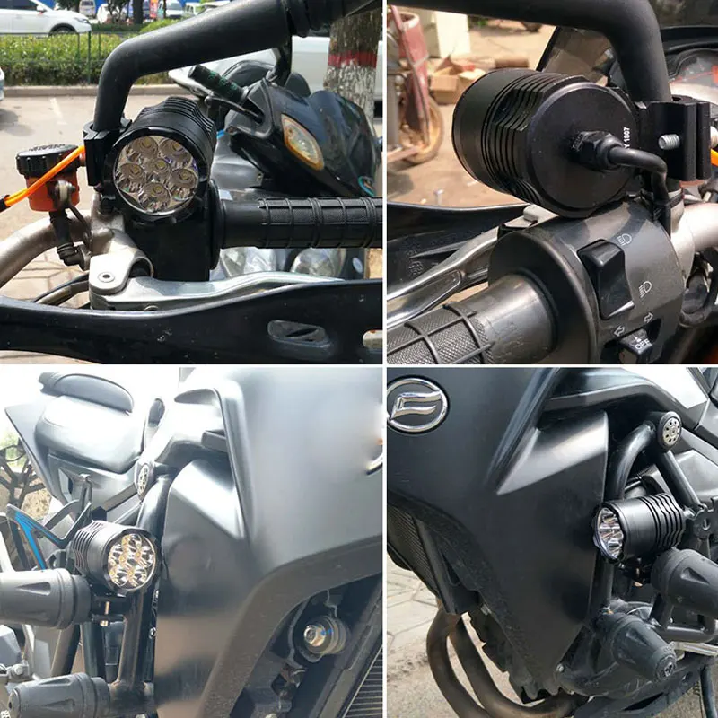  Plug&play 60W Motorcycle Headlight spotlight 9600lm/set 6000k auxiliary LED lights Fog light CNC ma - 33021354050