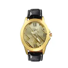 2017 Reloj 1PC New Model Luxurious Quartz Watch Males Ladies Well-known Model Gold Leather-based Band Wrist Watches Cool Dece19