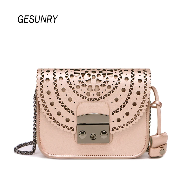 Fashion font b Women b font genuine Leather Messenger font b Bag b font font b