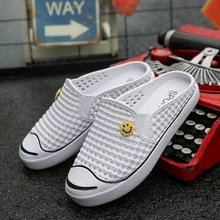 Новинка; садовая водонепроницаемая обувь унисекс; мужские быстросохнущие летние пляжные тапки; дышащие уличные сандалии на плоской подошве; Женская легкая обувь