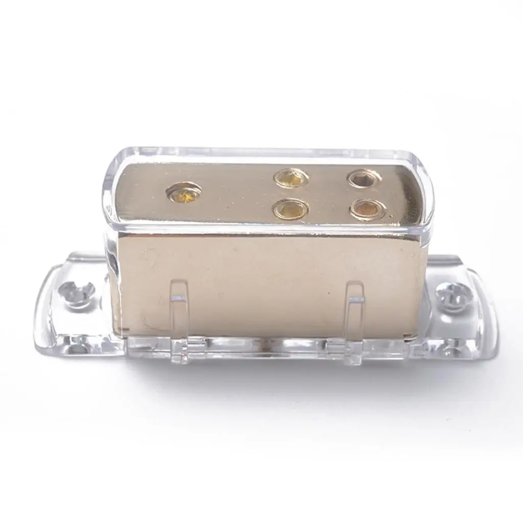 4-Way 1X 4AWG Input 4X 8AWG Output Power/Ground Cable Splitter Distribution Block Caja de distribucion bloc 
