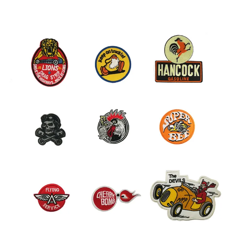 Lions Drag Strip Automotive Embroidered Iron On Patch
