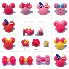 Шт. 1 шт. Микки Маус голова Bownot ПВХ обувь талисманы, пряжки для обуви интимные Аксессуары Fit полосы браслеты Croc JIBZ, вечерние малыш подарки на