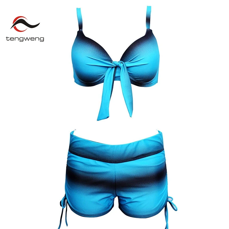 2018 Sexy Striped Push up bikini Women Plus size Swimsuit Tankini Shorts High Waist Bikinis Swimwear Female Bathing suit cheap 2018 Sexy Striped Push up bikini Women Plus size Swimsuit Tankini Shorts High Waist Bikinis Swimwear Female Bathing suit cheap