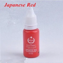 

Hot selling 2piece/lot Japanese red ink with permanent Makeup tattoo ink pigment 15ml for eyebrow