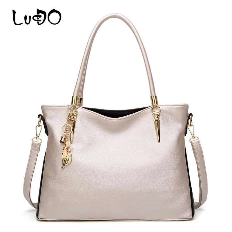 

LUCDO Women Leather Luxury Handbags Women Bags Designer Lady Hand Shoulder Bag Crossbody Bags Female Fashion Soft Messenger Bag