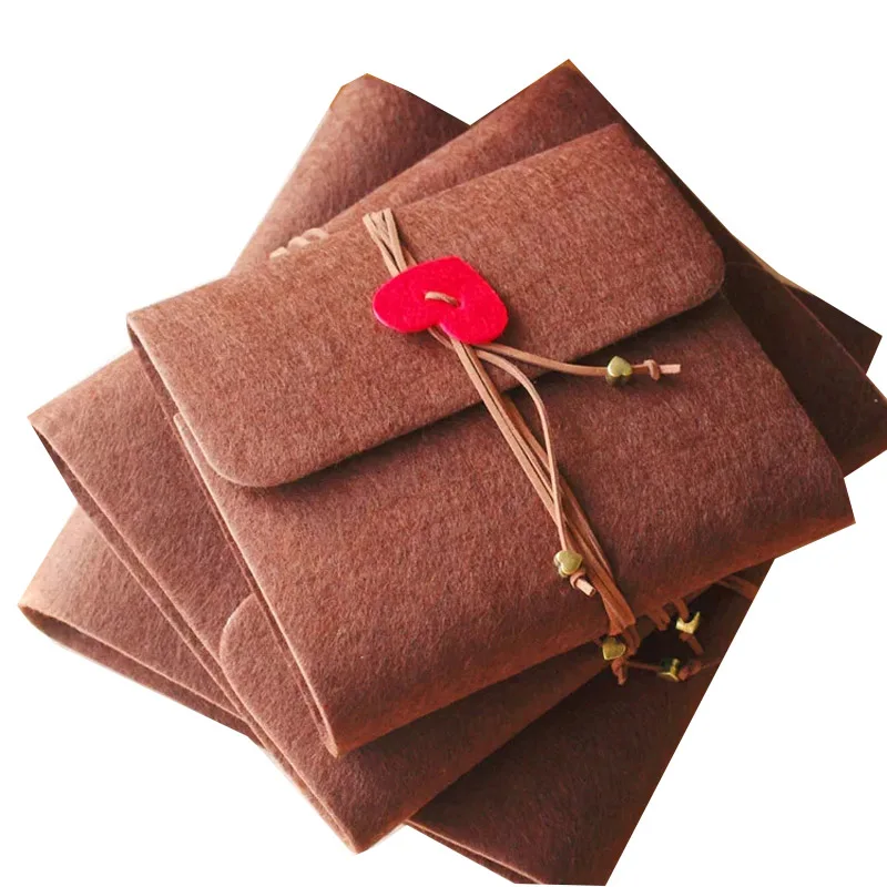 5-6 дюймов, 7-8 дюймов бархатное войлочное покрывало ручной работы DIY винтажный фотоальбом 30 черных листов украшение дома подарок на день рождения - Цвет: Brown Large