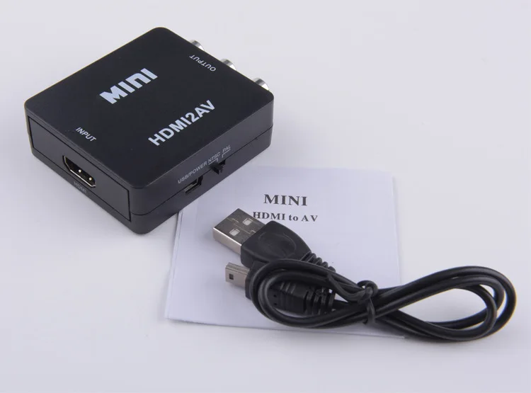 Черный 10 шт. видео AV2HDMI конвертер Мини AV к HDMI конвертер адаптер AV CVBS 3RCA конвертер HDMI для HDTV PS3 PS4 DVD ПК - Цвет: Черный