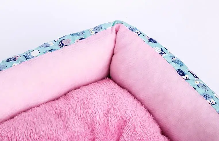 Прямоугольная кровать для домашних животных маленький средний размер собака диван кровать дом со съемной подушкой Мультфильм Печать