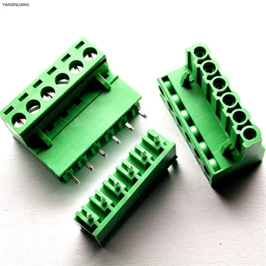 

5 sets 5.08 6pin Terminal plug type 300V 10A 5.08mm pitch connector pcb screw terminal block