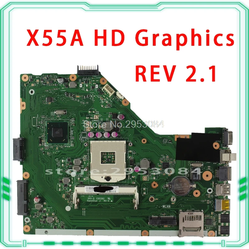 Najtaniej X55A płyta główna REV.2.1 2.2 HM70 dla ASUS X55A laptopa płyty głównej płyta główna w X55A płyty głównej płyta główna X55A test płyty głównej 100% OK