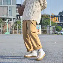 Повседневные мешковатые военные свободные брюки-карго Винтажный стиль сафари хип-хоп брюки Япония стиль джоггеры брюки уличная