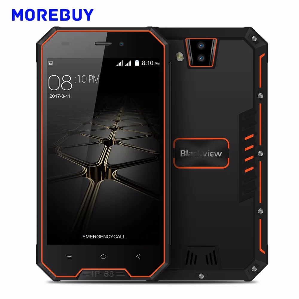 Blackview BV4000 Pro IP68 Waterproof Mobile Phone MTK6580A Quad Core 2G RAM 16G ROM Android 7