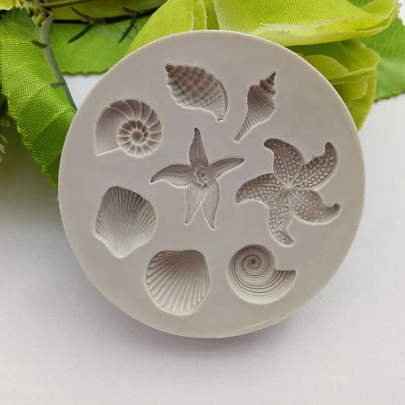 3D морским обитателям силиконовая форма ракушка Форма для помадки Sugarcraft выпечки