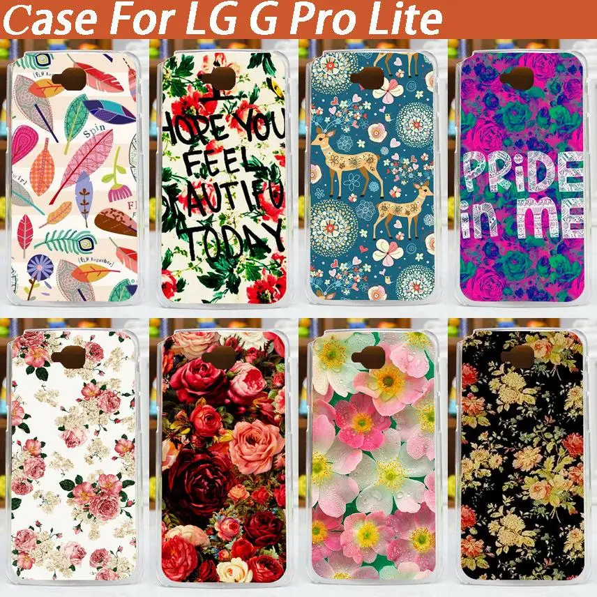 Дешево Diy картина красивые цветы жесткий Пластик Мода чехол для LG G Pro Lite Dual Sim Card D686 D685 чехол для LG D685
