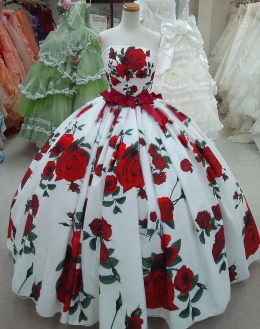 rose ball gown