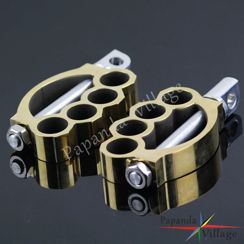 

Papanda Universal Motorcycle Silver Aluminum Footrests Male Mount Foot Peg for Harley Sportster Softail Dyna Touring