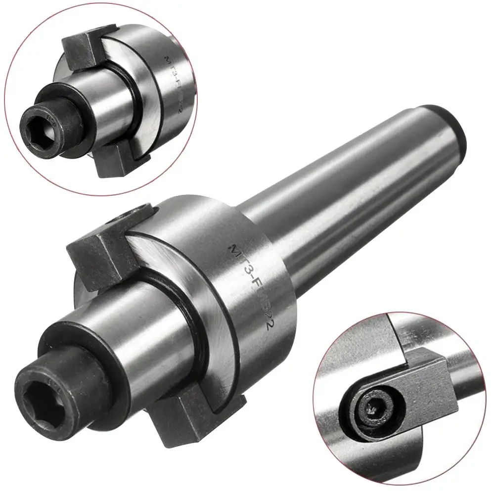 

1pc MT3 FMB22 Morse Taper M12 Thread Drawbar Combi Shell Mill Arbor For Tool Holder