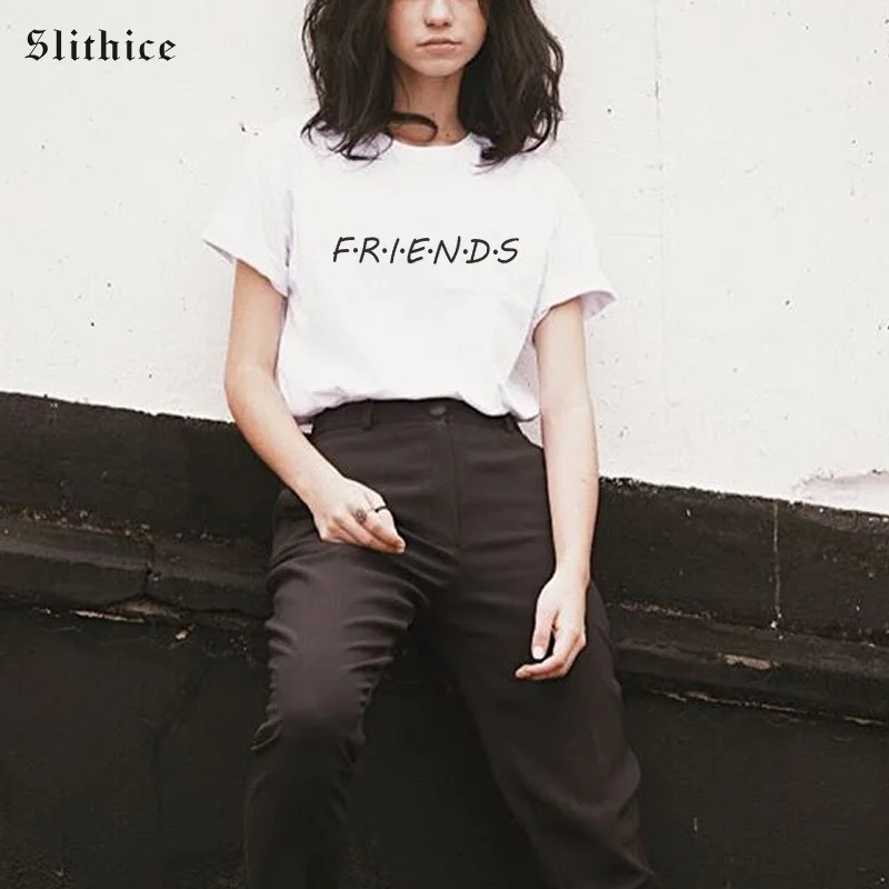 Slithice T Shirt Top Harajuku Letter print Summer Tops