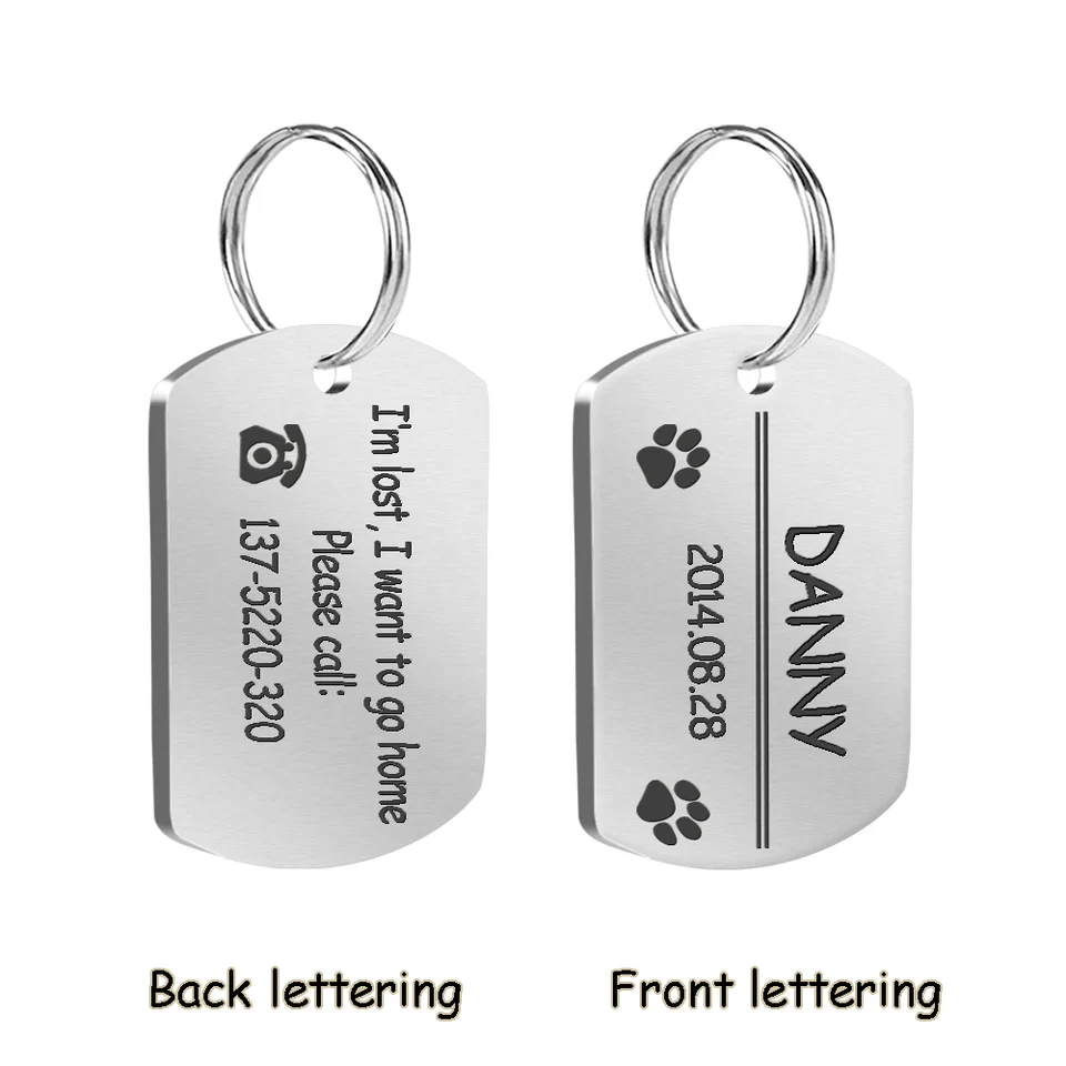 stainless steel dog tags for pets