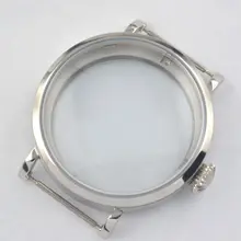 46 мм пилот стерильные 316L Сталь полированный чехол Калибр ETA 6497 6498 движение