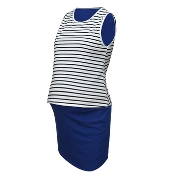

2019 Women Casual Maternity Pregnant Clothes Pregnant Maternity Nursing Stripe Breastfeeding Summer Maternity Dress