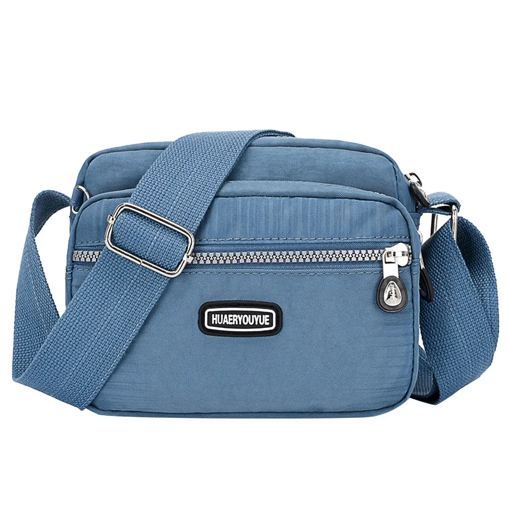 Luxury Shoulder Bag Female Women Nylon Shoulder Bag Waterproof Elegant Daily Shopping Handbag сумка женская#619P - Цвет: Light blue