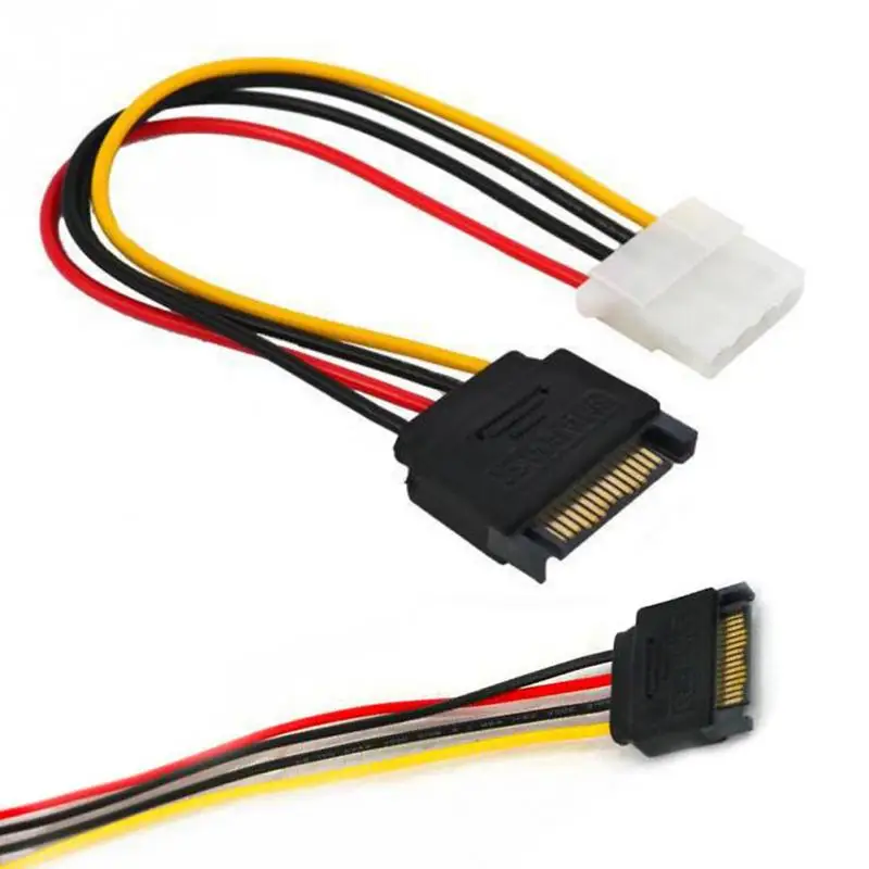 Кабель питания 15Pin 15P Sata Serial ATA Male к Molex IDE 4 Pin Female M F кабель питания|Компьютерные